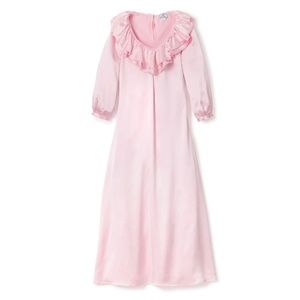 Petite Plume Heavy Silk Pink Anastasia Luxury Night Gown Dress Maternity NWT